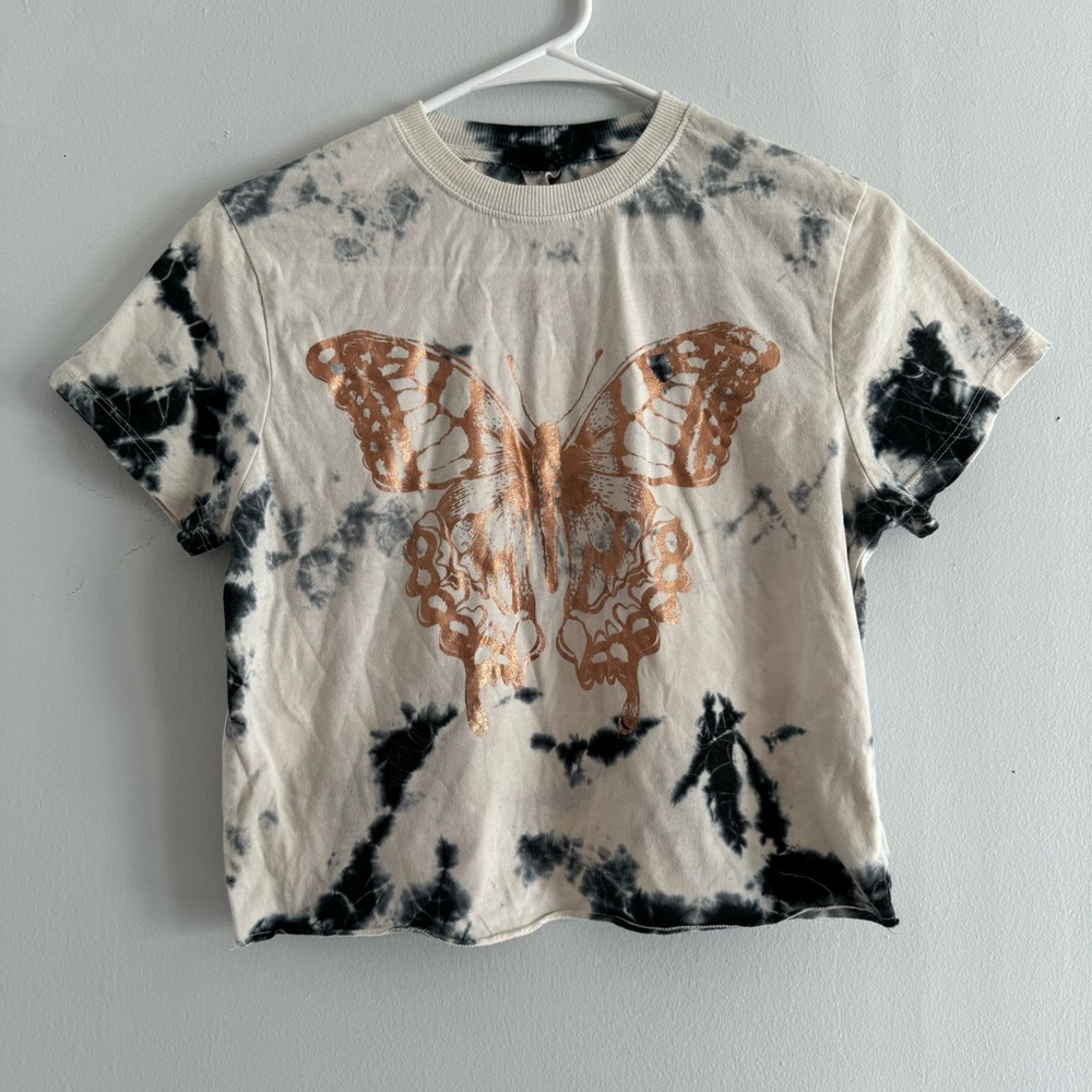 ❣️5 FOR $15!❣️ No Boundaries | Womens Butterfly Tie Dye crop top